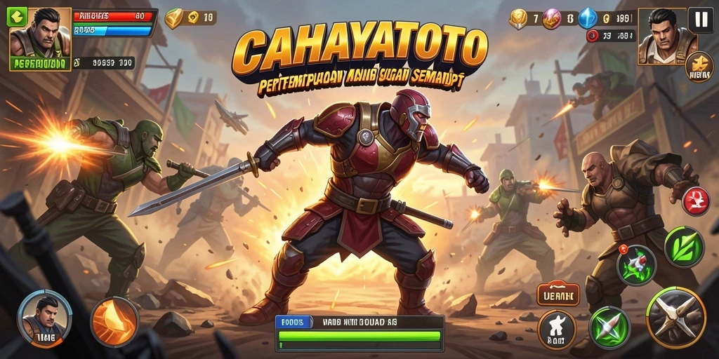 Menampilkan aksi pertempuran intens di CAHAYATOTO.