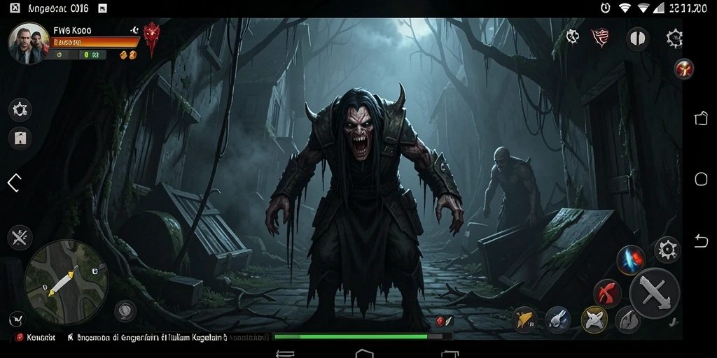 Screenshot gameplay FW66 dengan suasana mencekam dan menakutkan.