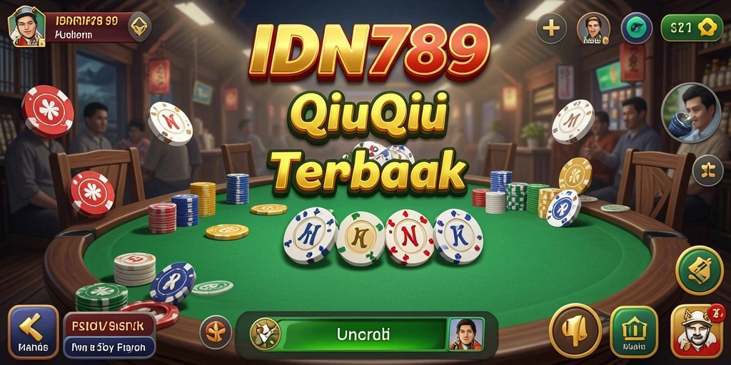 Tangkapan layar permainan QiuQiu menunjukkan aksi mendebarkan di IDN789.