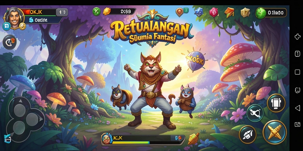 Tampilan gameplay seru di dunia petualangan OKJK.