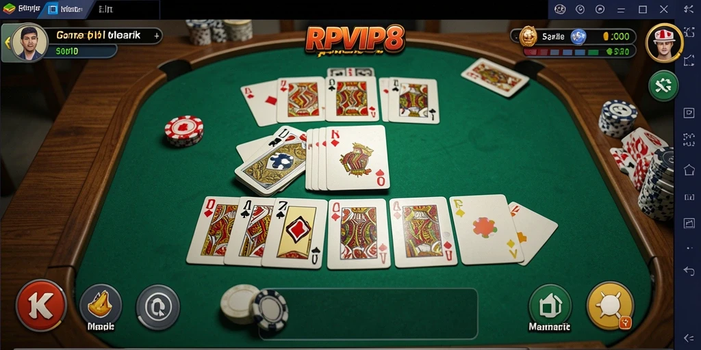 Tampilan gameplay RPVIP8 dengan suasana Gaple yang menyenangkan.