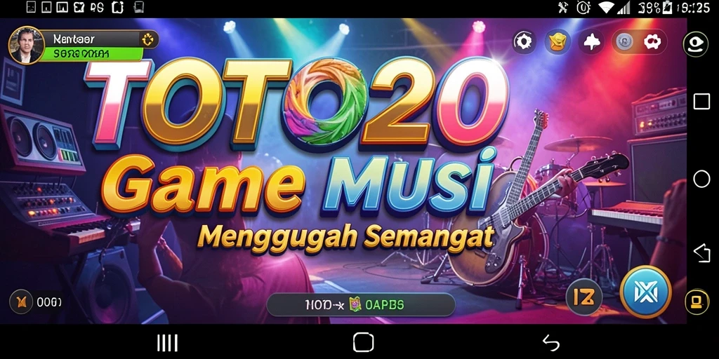 Tampilan gameplay TOTO20 yang energik dan penuh warna.